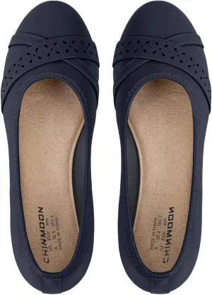 CHIN·MOON Women's Ballet Flats Comfortable Dressy Walking Dress Casual Shoes
