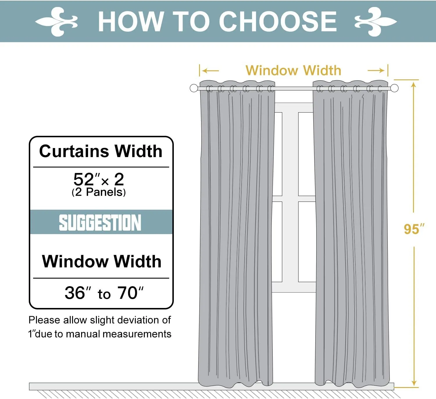ChrisDowa 100% Blackout Curtains for Bedroom with Black Liner, 2 Thick Layers Total Blackout Thermal Insulated Grommet Long Window Curtains 2 Panels Set (Royal Purple, 52 x 95 Inch)