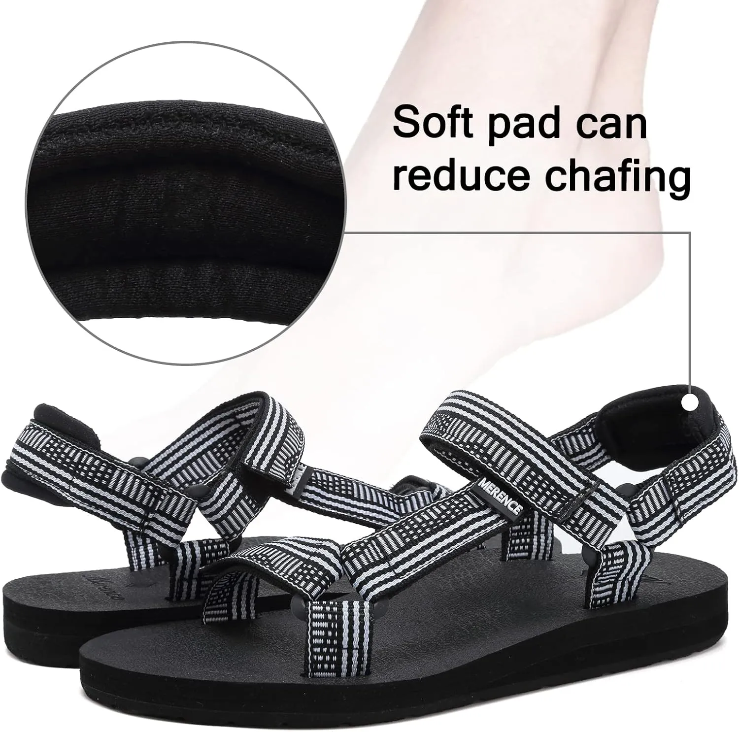 CIOR Women's Sport Sandals Hiking Sandals with Arch Support Yoga Mat Insole Outdoor Light Weight Water Shoes
