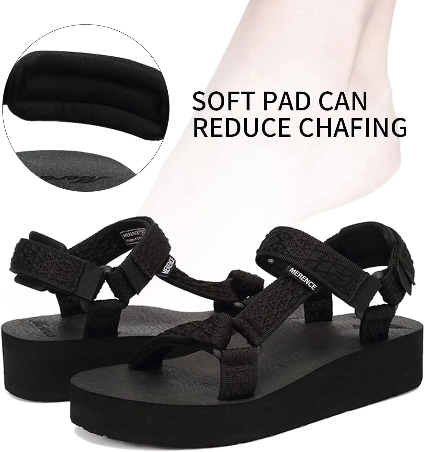 CIOR Women's Sport Sandals Hiking Sandals with Arch Support Yoga Mat Insole Outdoor Light Weight Water Shoes