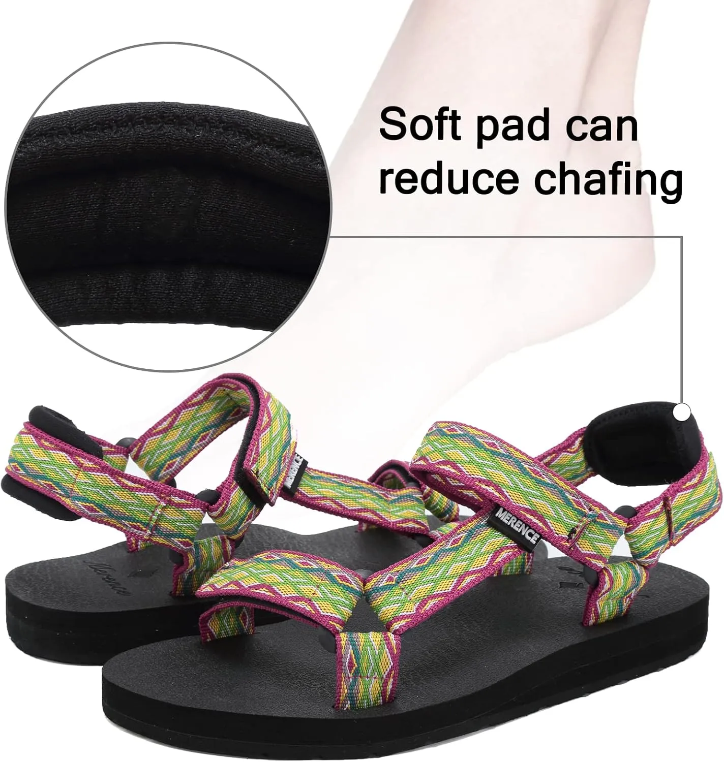 CIOR Women's Sport Sandals Hiking Sandals with Arch Support Yoga Mat Insole Outdoor Light Weight Water Shoes