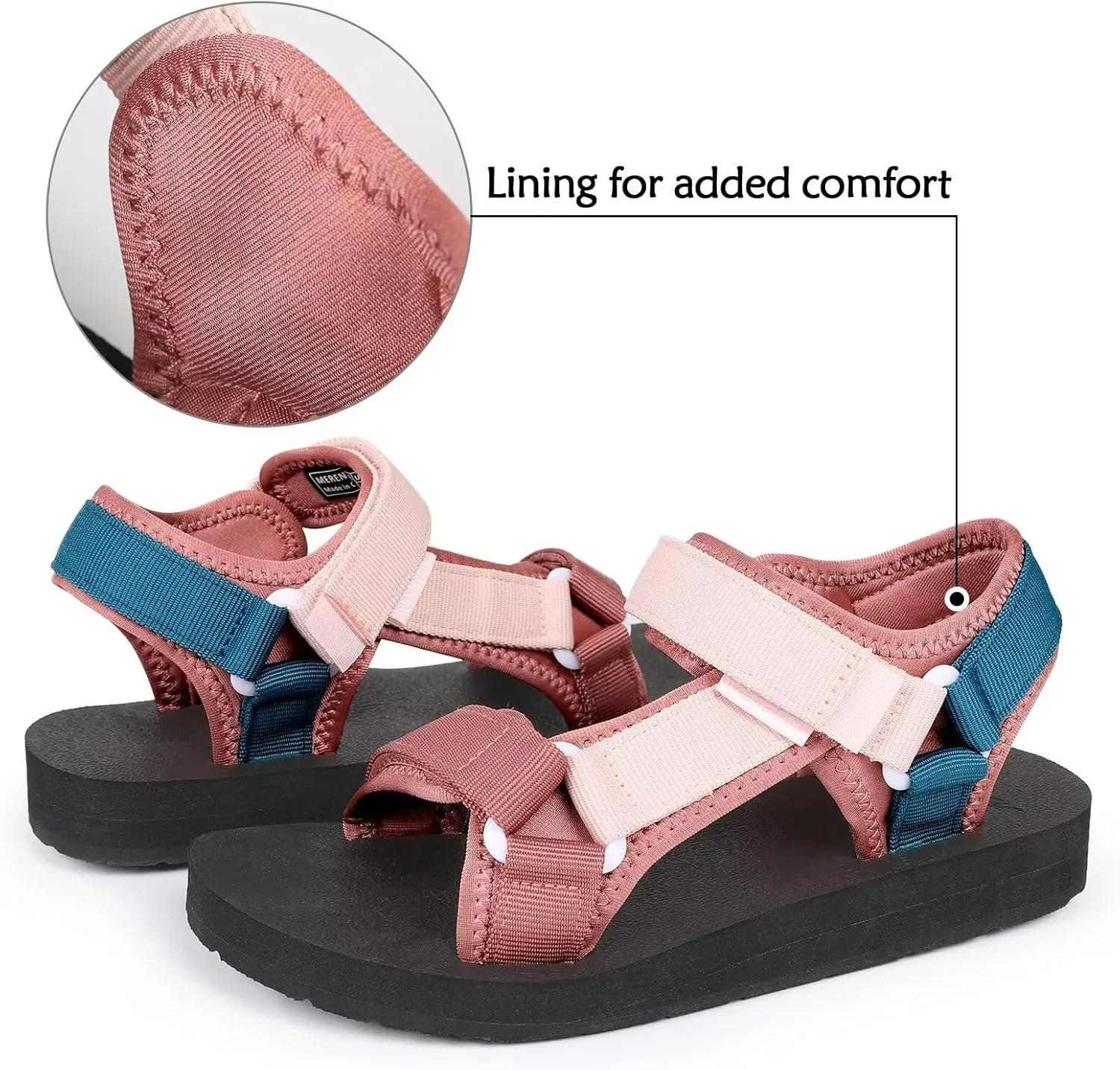 CIOR Women's Sport Sandals Hiking Sandals with Arch Support Yoga Mat Insole Outdoor Light Weight Water Shoes