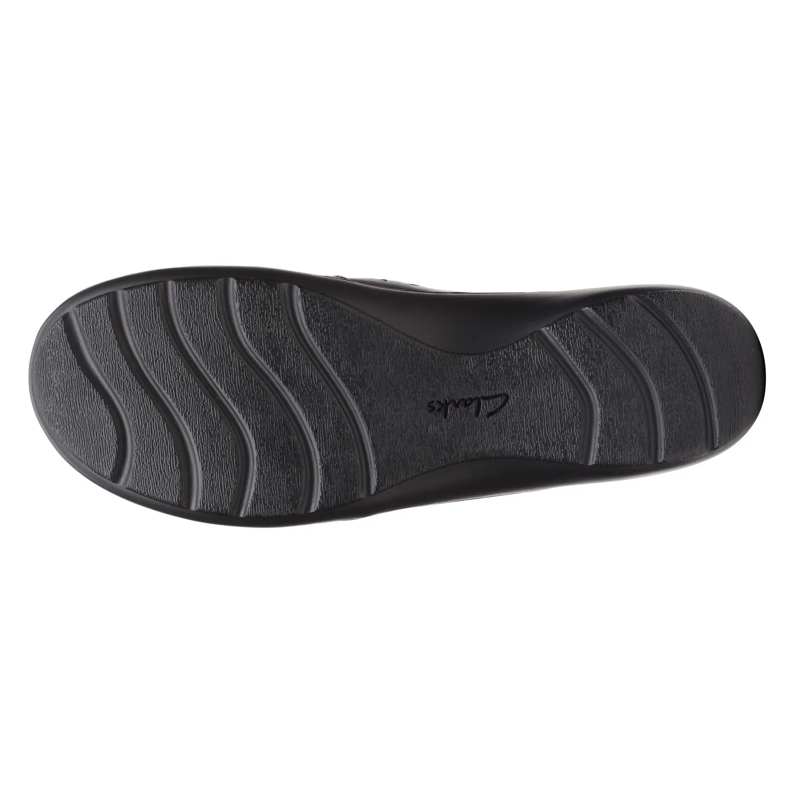 Clarks Cora Sky Loafer, Black Leather, 7 Wide
