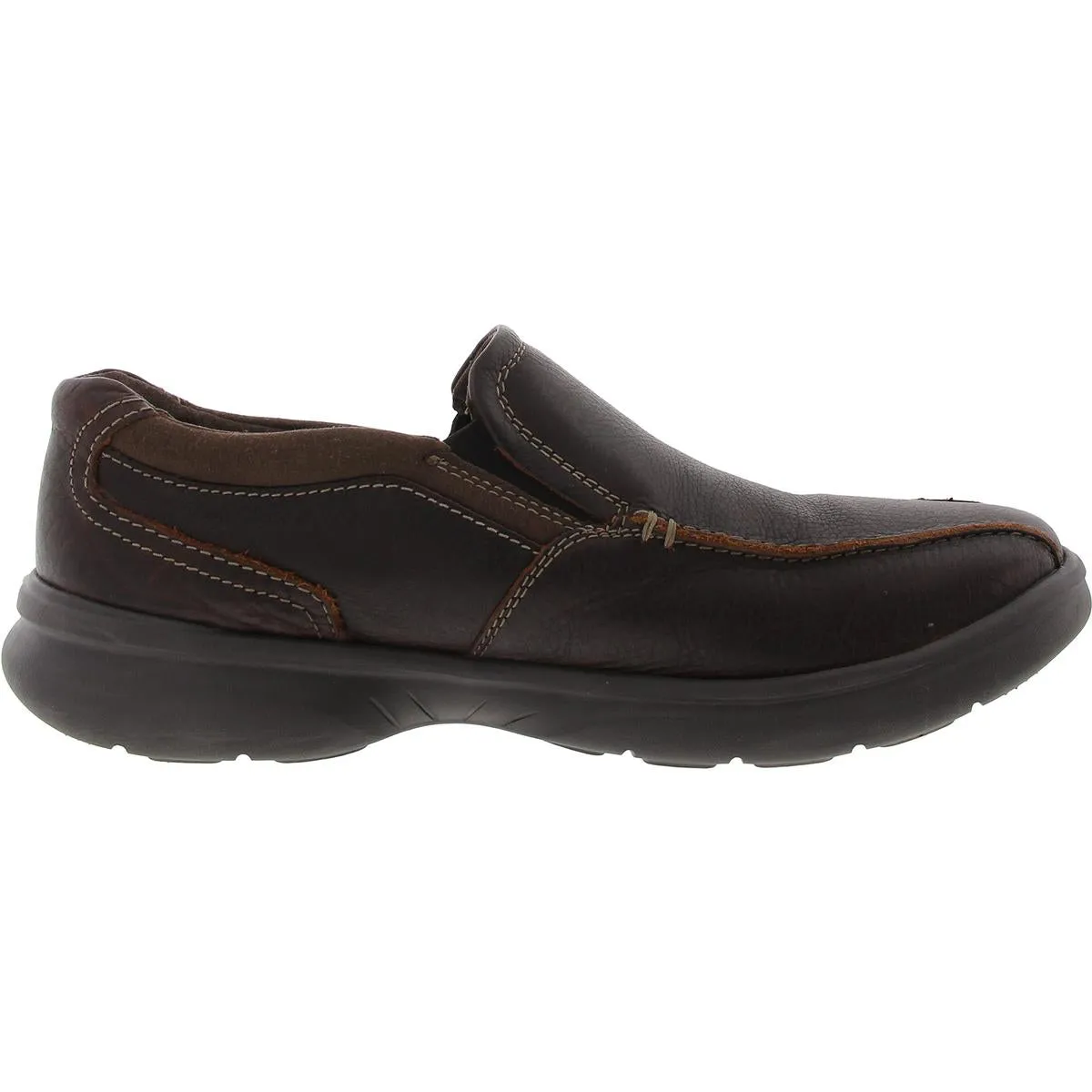 Clarks Mens Stretch Faux Leather Slip-on Shoes