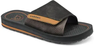 Cobian Men's DRT Slide Comfortable Leather Strap Slides Sandals