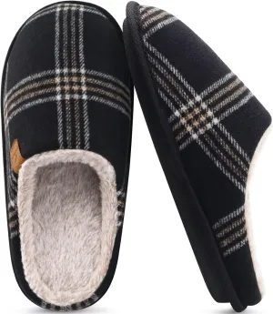 COFACE Unisex Mens Womens Cozy Memory Foam Scuff Slippers Casual Slip On Warm House Shoes Indoor/Outdoor Sandal Slippers With Arch Support Rubber Sole Size 4-15