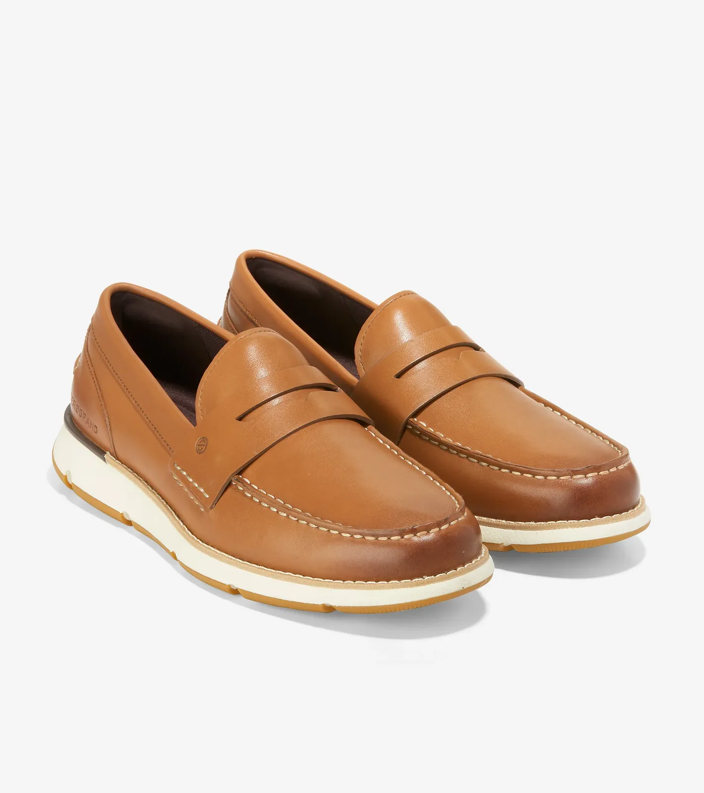 Cole Haan Men's 4.ZERØGRAND Loafer CH British Tan Ivory Leather C34025