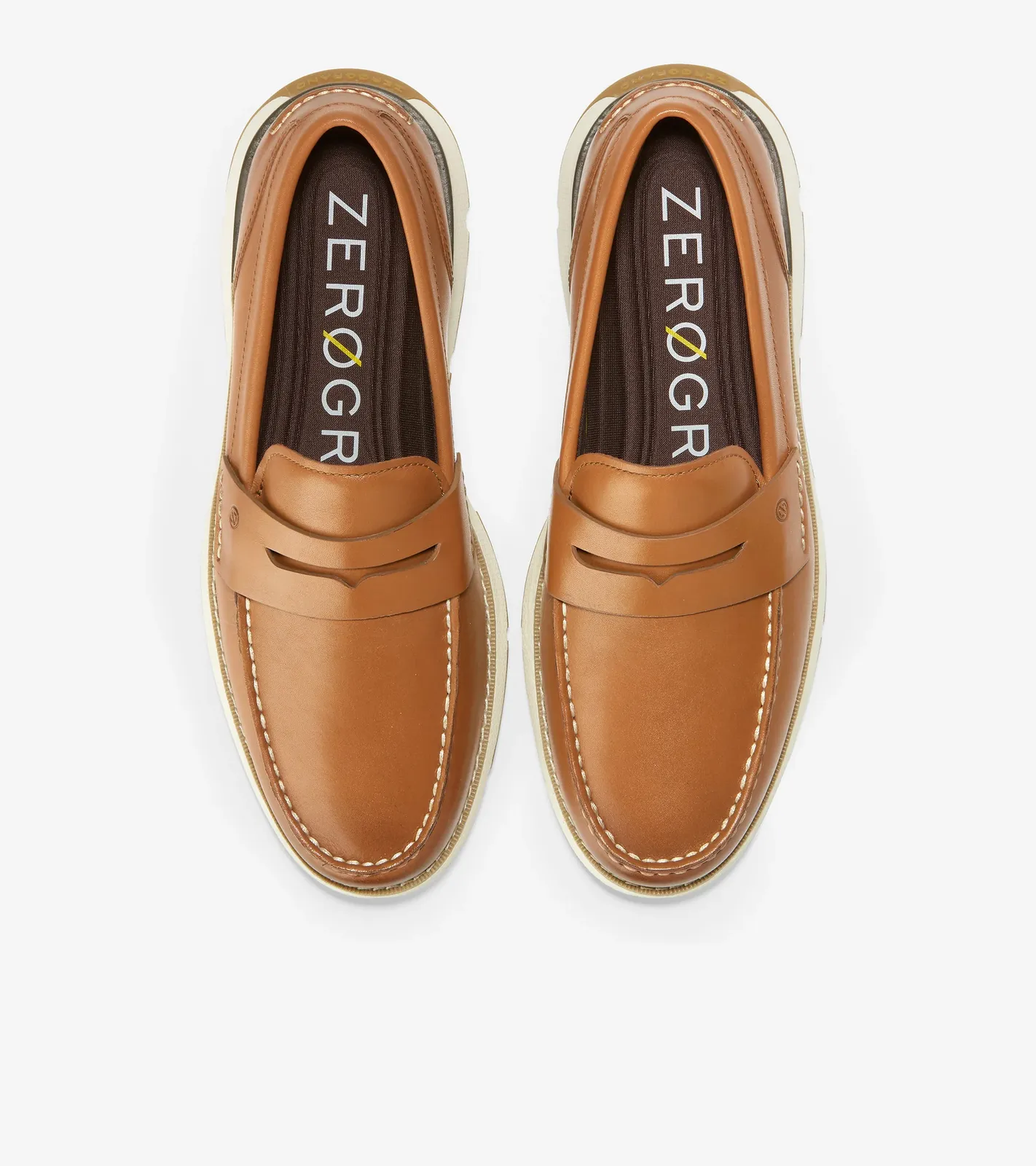 Cole Haan Men's 4.ZERØGRAND Loafer CH British Tan Ivory Leather C34025
