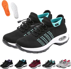 Comfort Wear Orthowear Shoes for Women, Comfortwear Ortho Shoes for Women Plantar Fasciitis, Thick Air Cushion Stretch Casual Tennis Shoes Wide Width with Insole