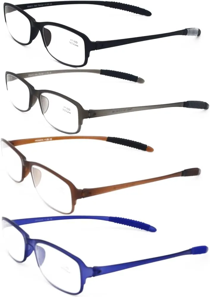 Computer Blue Light Blocking Reading Glasses(Flexible and Lightweight) Plastic Readers for Men and Women 2.50