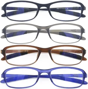 Computer Blue Light Blocking Reading Glasses(Flexible and Lightweight) Plastic Readers for Men and Women 2.50