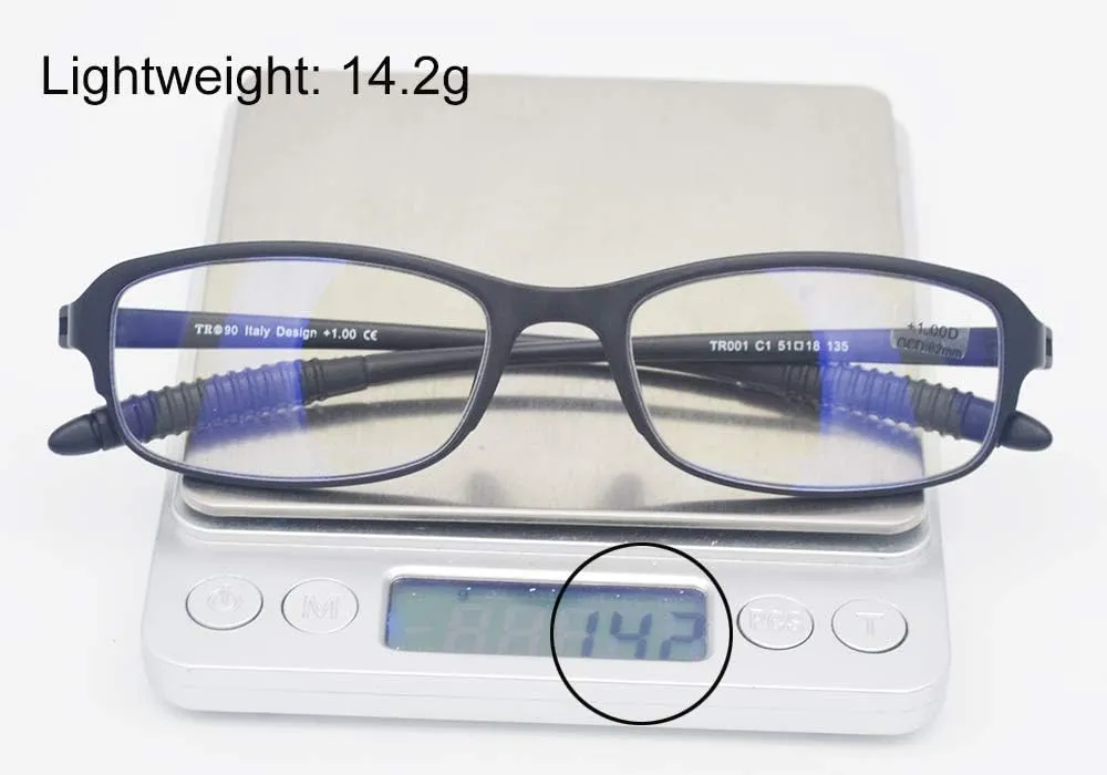 Computer Blue Light Blocking Reading Glasses(Flexible and Lightweight) Plastic Readers for Men and Women 2.50