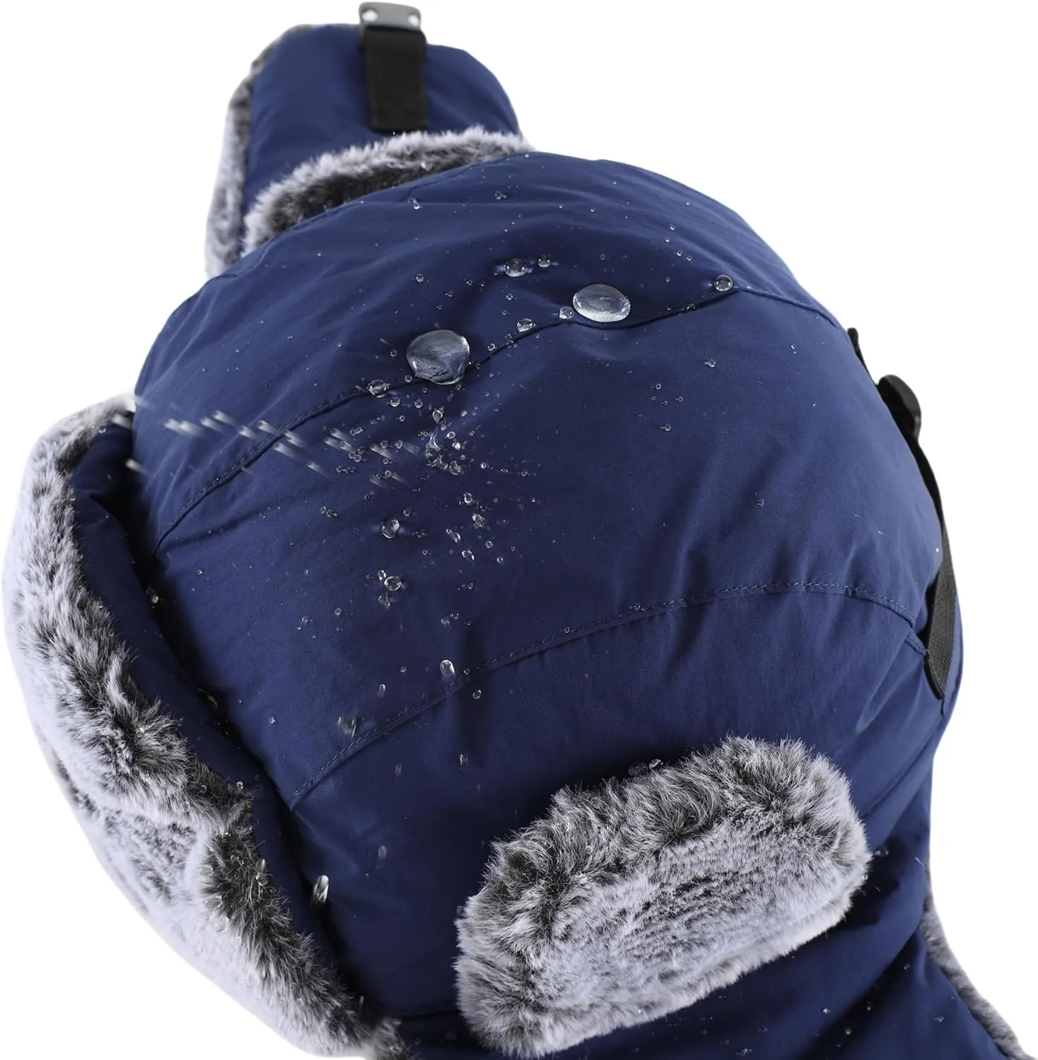 Connectyle Trapper Hat for Men Women Faux Fur Lined Winter Hat with Face Mask Water Repellent Cold Weater Outdoor Hat