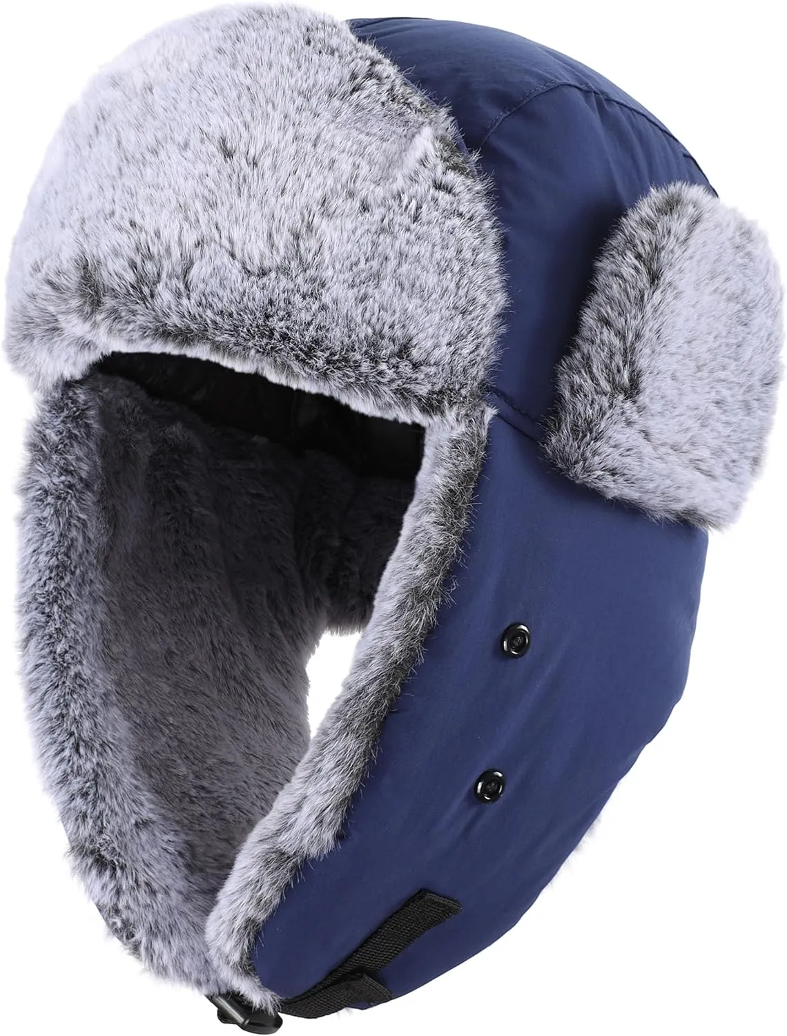 Connectyle Trapper Hat for Men Women Faux Fur Lined Winter Hat with Face Mask Water Repellent Cold Weater Outdoor Hat