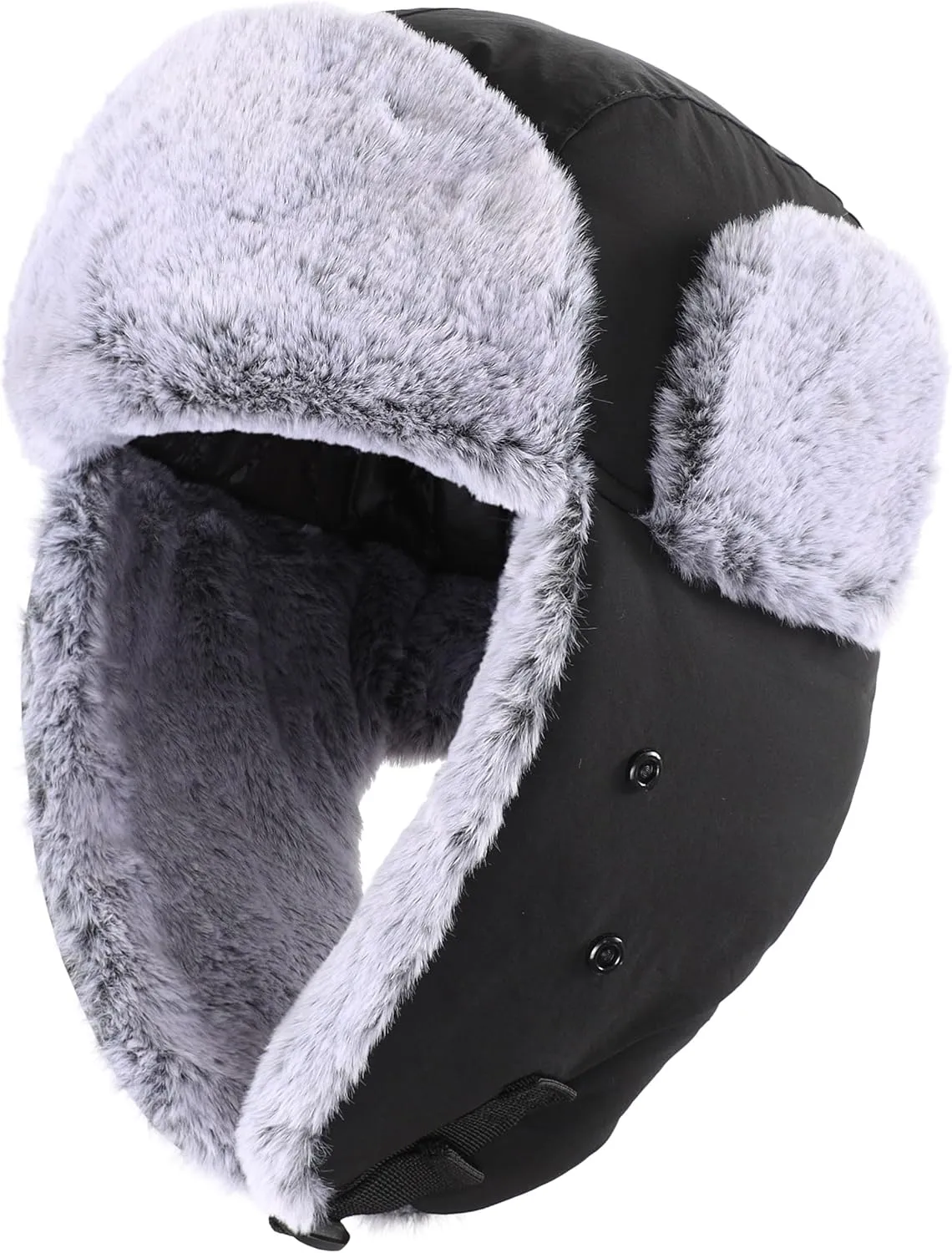 Connectyle Trapper Hat for Men Women Faux Fur Lined Winter Hat with Face Mask Water Repellent Cold Weater Outdoor Hat