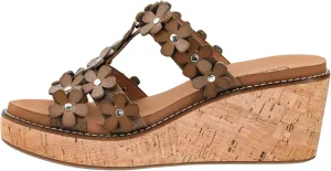 Corkys Footwear Mic Drop 2.5-inch Strappy Wedge Sandals - Floral Strap Details & Comfortable EVA Insoles
