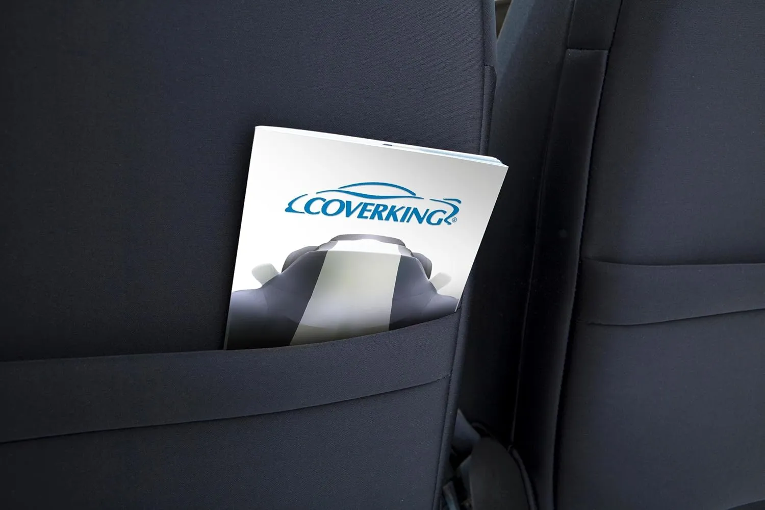 Coverking Custom Fit Front 50/50 Bucket Seat Cover for Select Toyota 4Runner Models - Neosupreme (Charcoal with Black Sides)