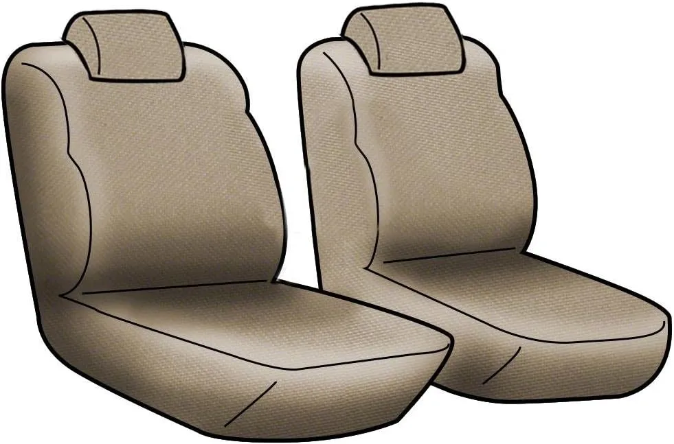 Coverking Custom Fit Front 50/50 Bucket Seat Cover for Select Toyota 4Runner Models - Neosupreme (Charcoal with Black Sides)