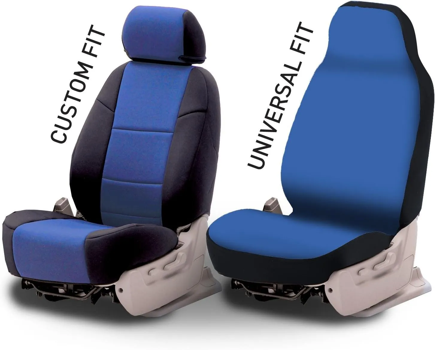 Coverking Custom Fit Front 50/50 Bucket Seat Cover for Select Toyota 4Runner Models - Neosupreme (Charcoal with Black Sides)