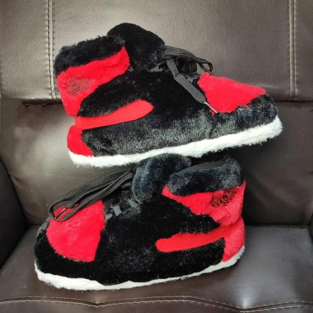 Cozy Kicks,Warm Sneakers Slippers Men And Women One Size Fits All,High Top Sneaker Slippers Unisex
