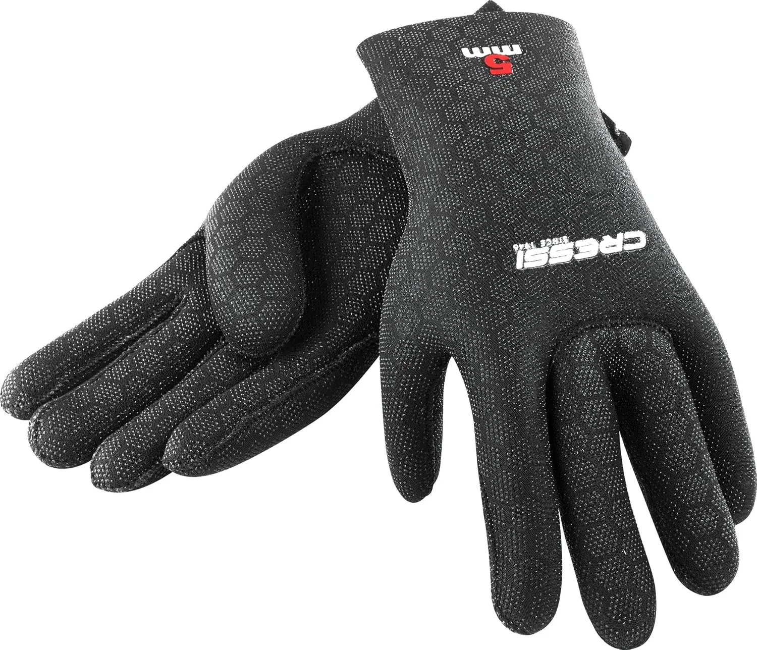Cressi Adult 5-Fingers Diving Gloves - Neoprene Thermal Protection - for Any Water Activity - High Stretch Gloves: Designed in Italy