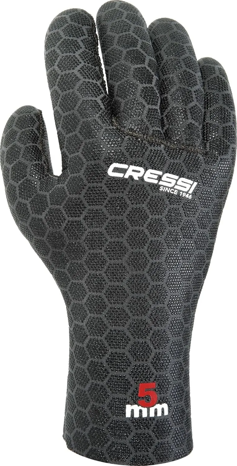 Cressi Adult 5-Fingers Diving Gloves - Neoprene Thermal Protection - for Any Water Activity - High Stretch Gloves: Designed in Italy
