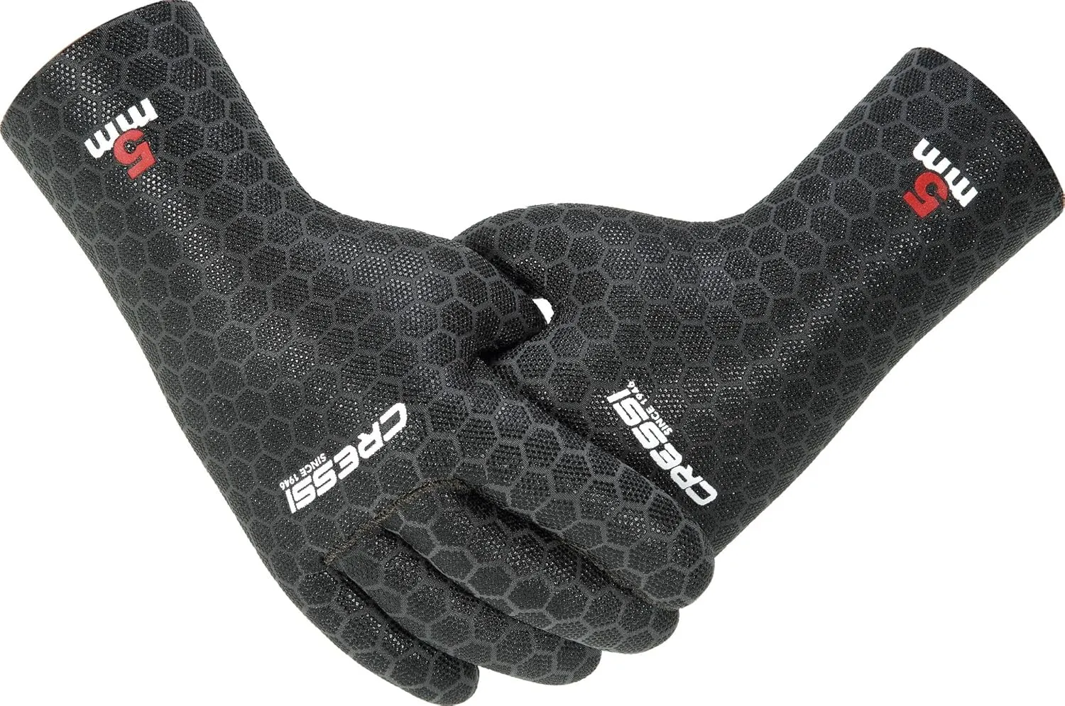 Cressi Adult 5-Fingers Diving Gloves - Neoprene Thermal Protection - for Any Water Activity - High Stretch Gloves: Designed in Italy