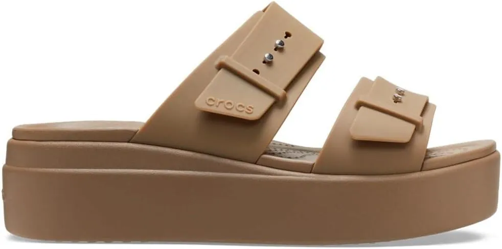 Crocs Women's Brooklyn Buckle Low Wedge, Platform Sandals