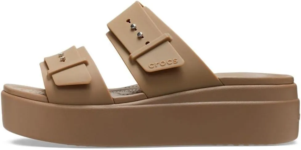 Crocs Women's Brooklyn Buckle Low Wedge, Platform Sandals