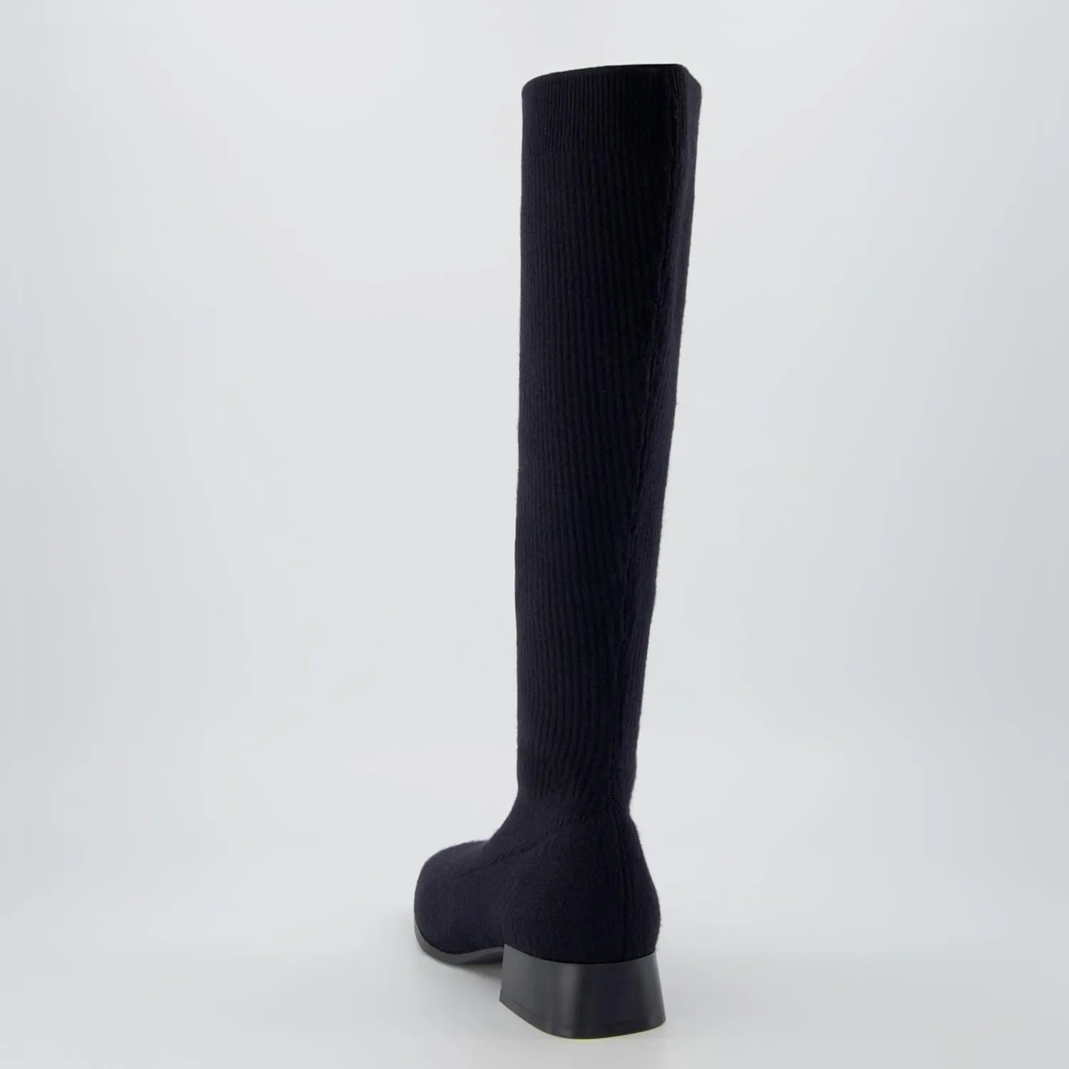CUSHIONAIRE Rialto Women’s Knee-High Stretch Boot – Slip-On Tall Shaft Boot with Memory Foam & Low Block Heel