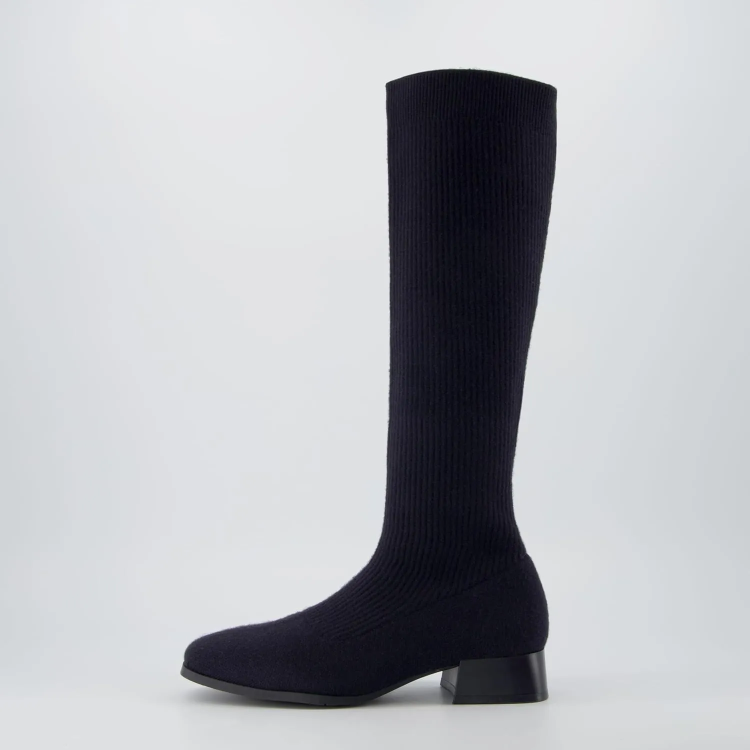 CUSHIONAIRE Rialto Women’s Knee-High Stretch Boot – Slip-On Tall Shaft Boot with Memory Foam & Low Block Heel