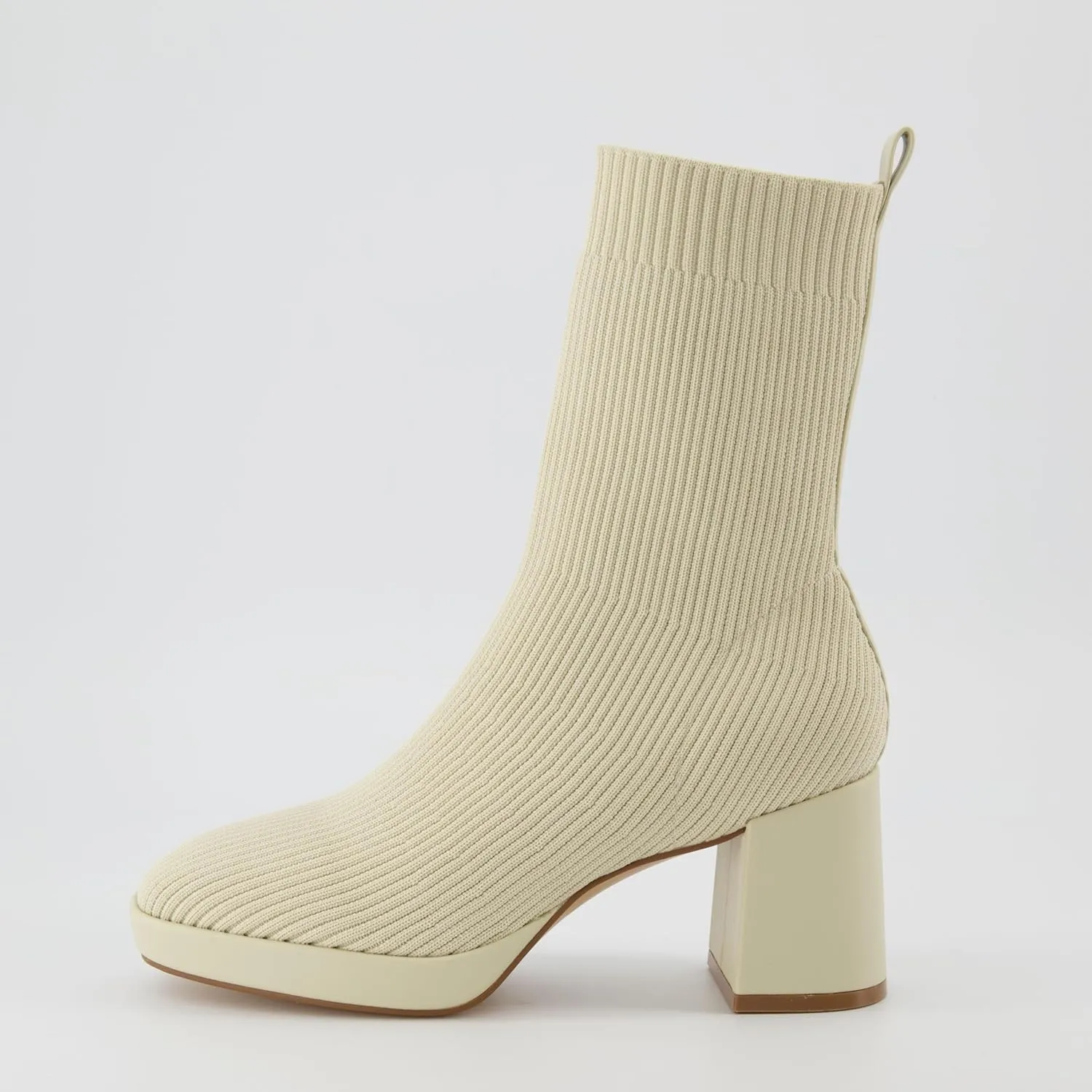 CUSHIONAIRE Women's Bancroft Stretch platform heel boot  Memory Foam, Wide Widths Available