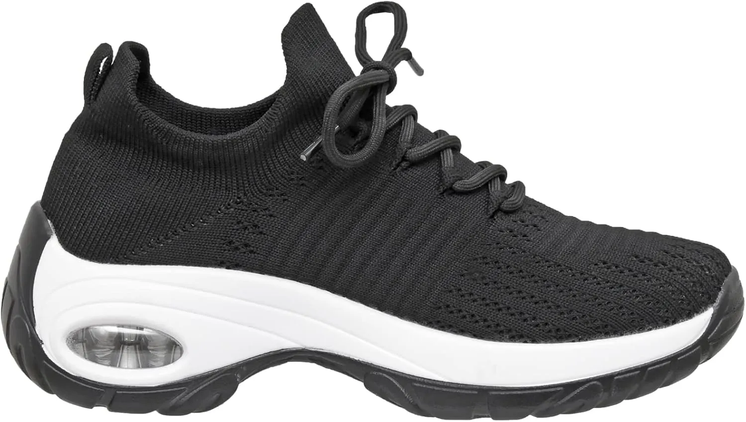 CUSHIONAIRE Women's Blaze Stretch Knit Slip on lace Sneaker  Memory Foam & LiteSole Technology