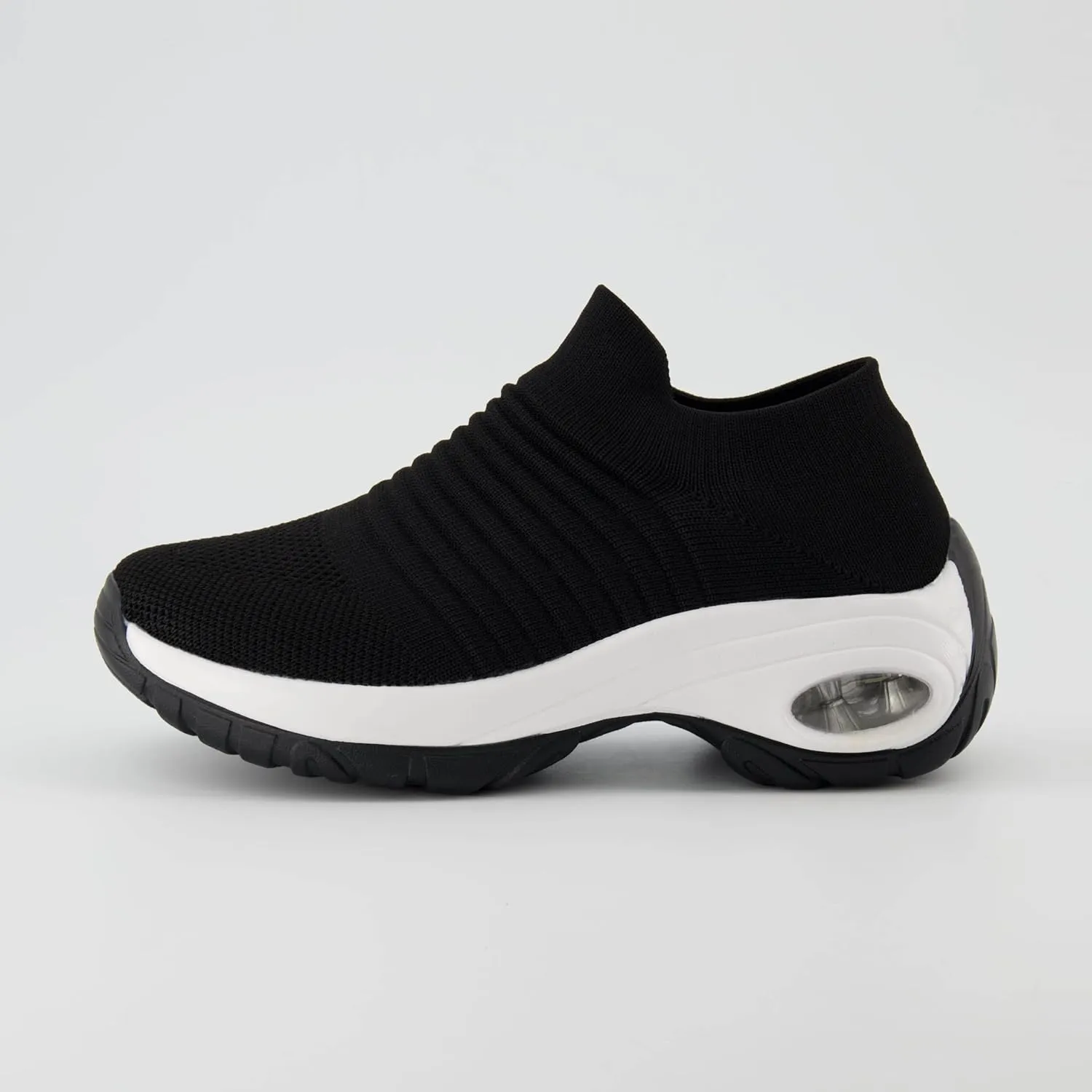CUSHIONAIRE Women's Breeze Stretch Knit Slip on Sneaker  Memory Foam & LiteSole Technology