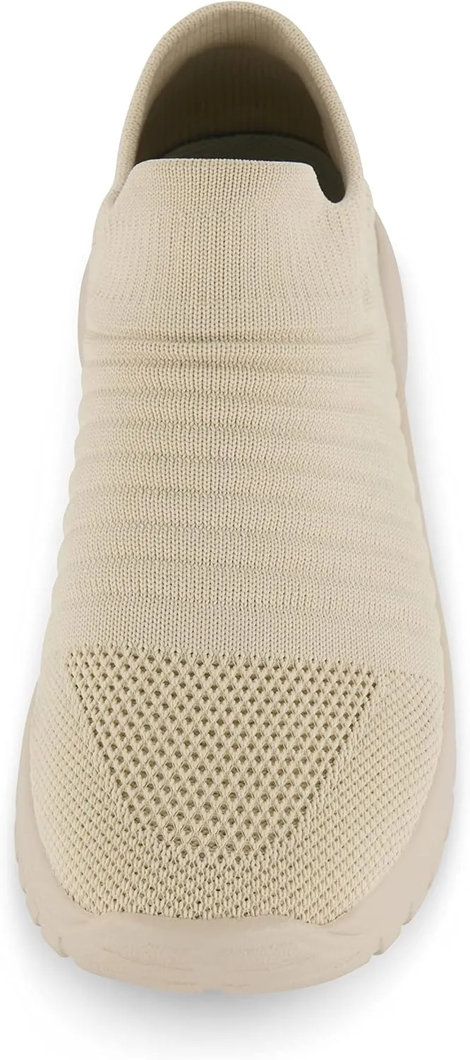 CUSHIONAIRE Women's Breeze Stretch Knit Slip on Sneaker  Memory Foam & LiteSole Technology