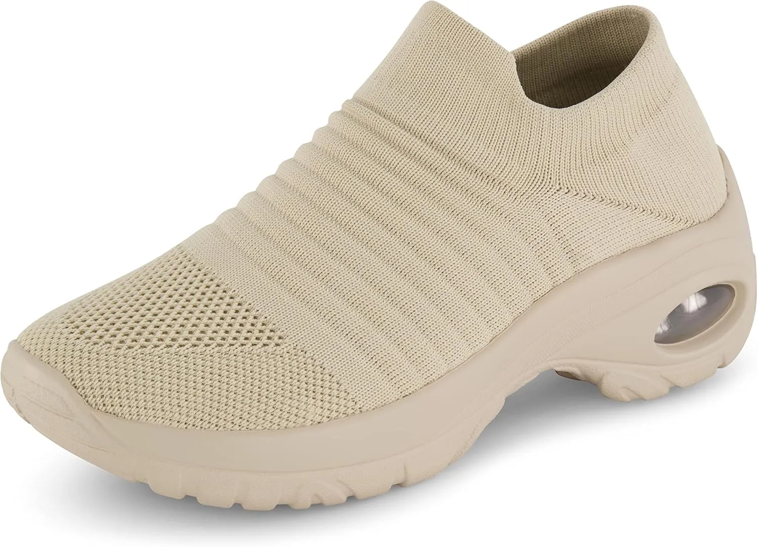 CUSHIONAIRE Women's Breeze Stretch Knit Slip on Sneaker  Memory Foam & LiteSole Technology