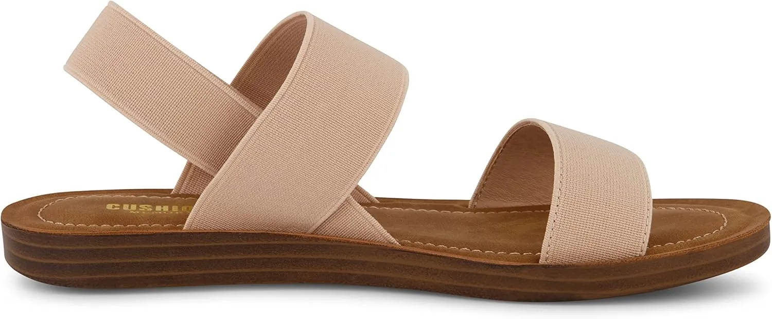 CUSHIONAIRE Women's Ina stretch sandal  Memory Foam