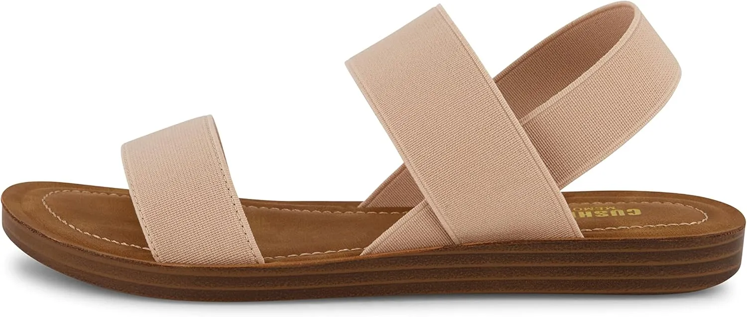CUSHIONAIRE Women's Ina stretch sandal  Memory Foam