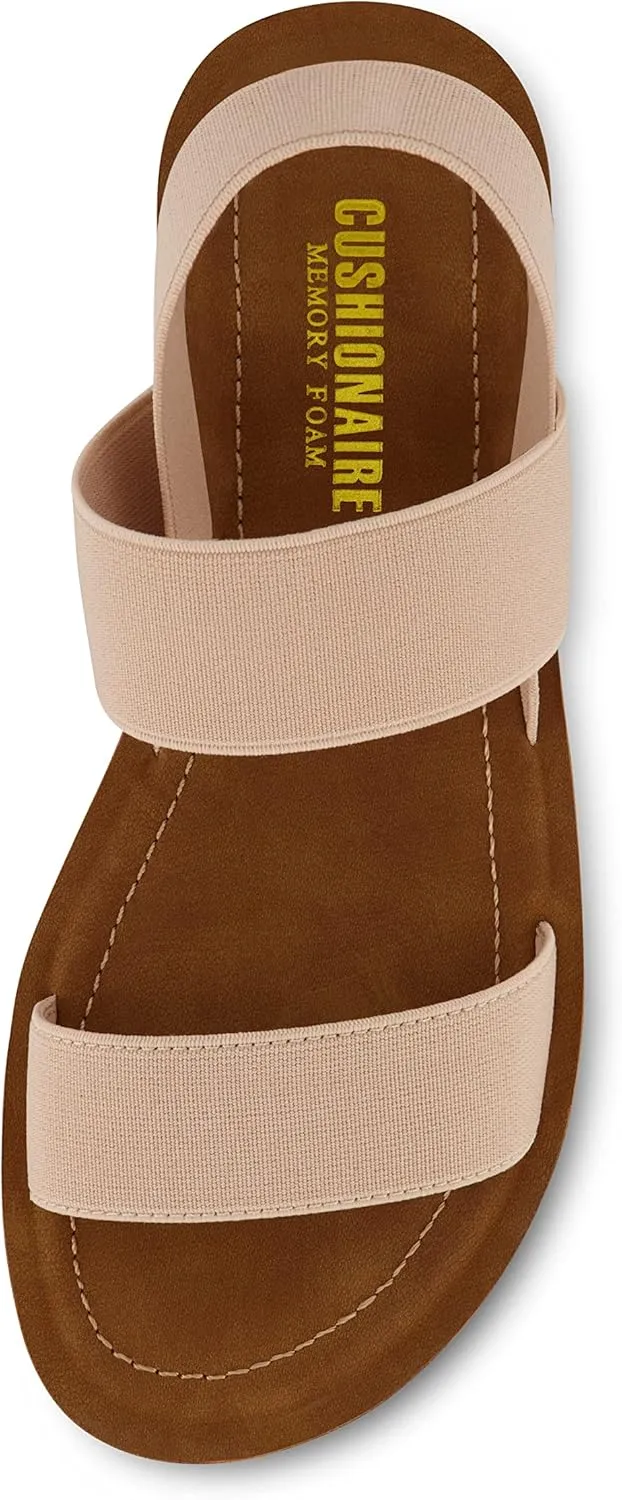 CUSHIONAIRE Women's Ina stretch sandal  Memory Foam