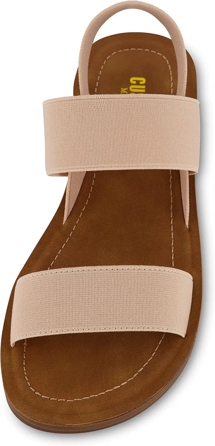 CUSHIONAIRE Women's Ina stretch sandal  Memory Foam