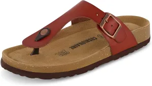 CUSHIONAIRE Women's Leah Cork Footbed Sandal With  Comfort