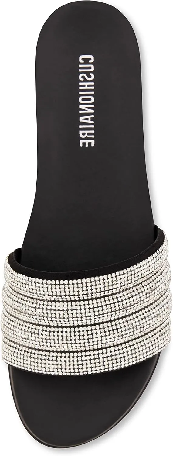 CUSHIONAIRE Women's Millie rhinestone slide sandal
