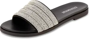CUSHIONAIRE Women's Millie rhinestone slide sandal