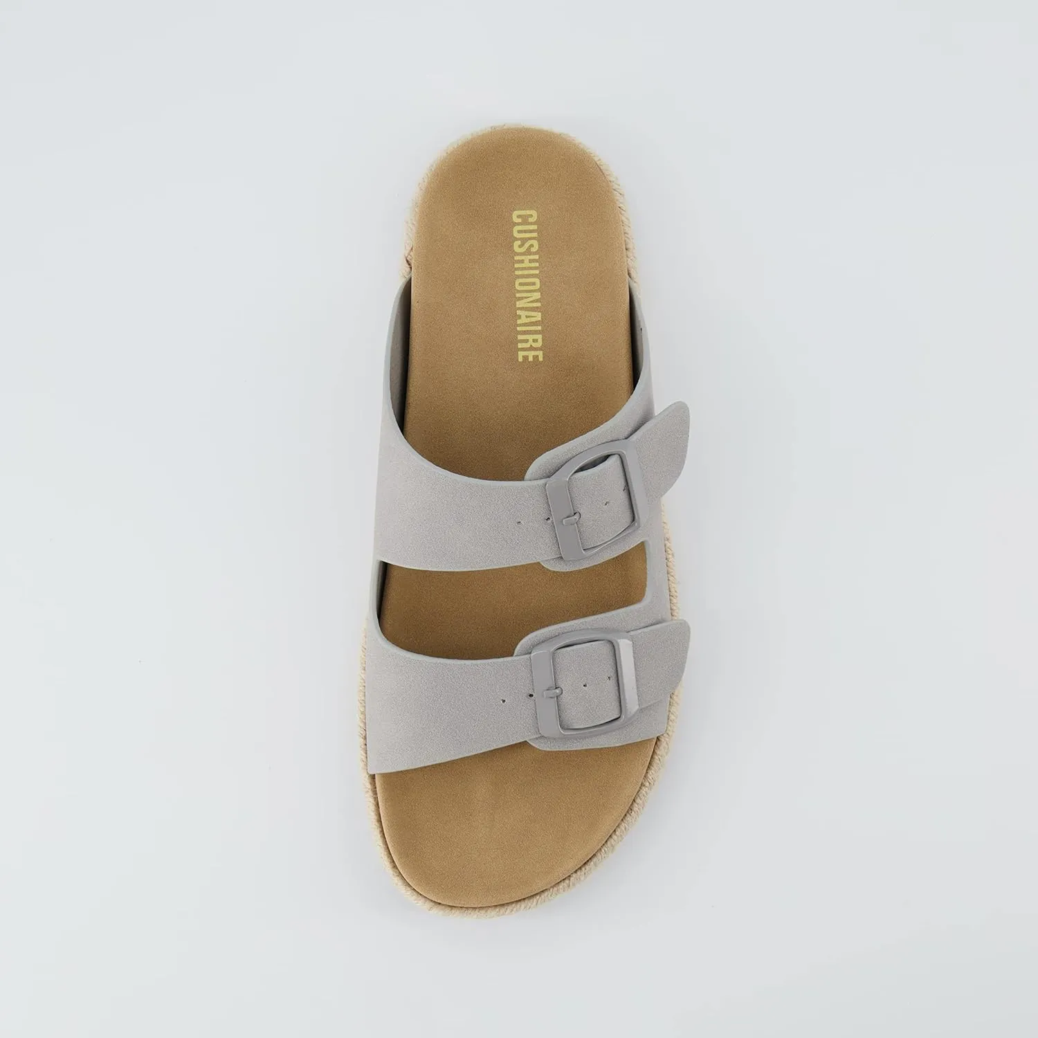 CUSHIONAIRE Women's Noodle Espadrille footbed sandal with  Comfort, Wide Widths Available