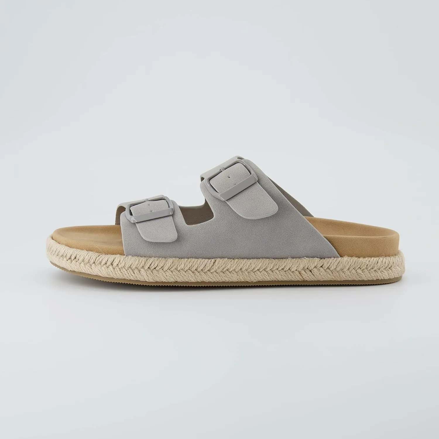 CUSHIONAIRE Women's Noodle Espadrille footbed sandal with  Comfort, Wide Widths Available