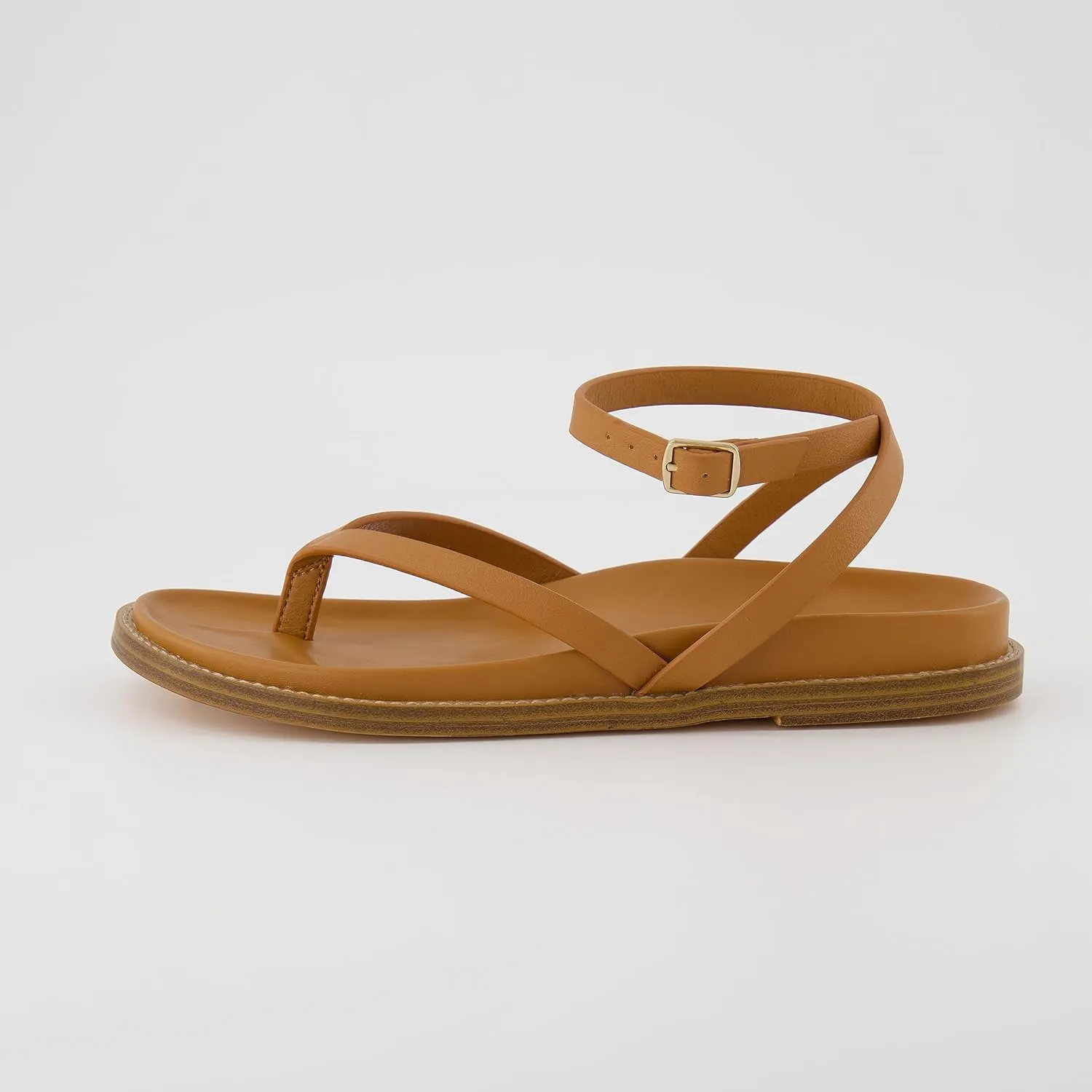 CUSHIONAIRE Women's Novel footbed sandal with  Comfort, Wide Widths Available