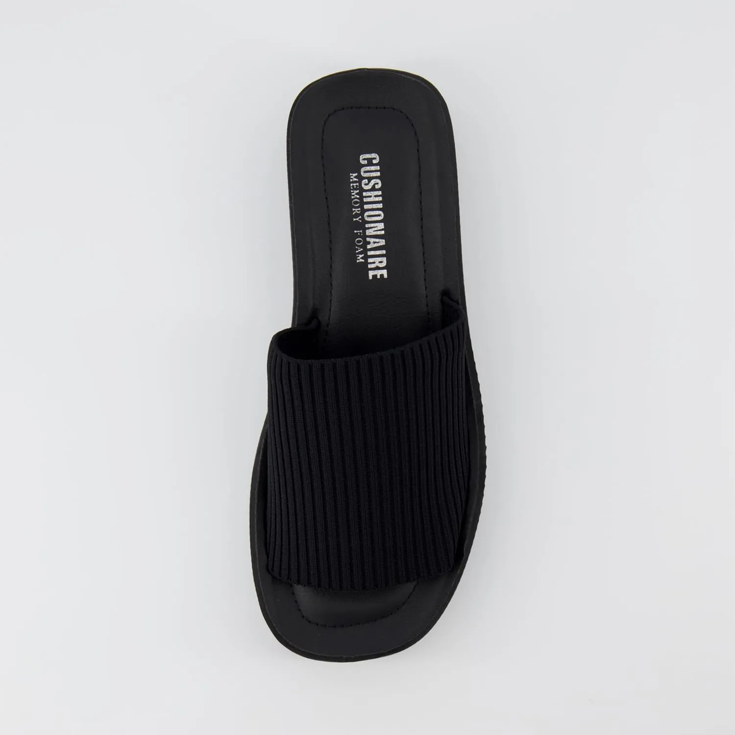 CUSHIONAIRE Women's Pim knit platform sandal with  Memory Foam