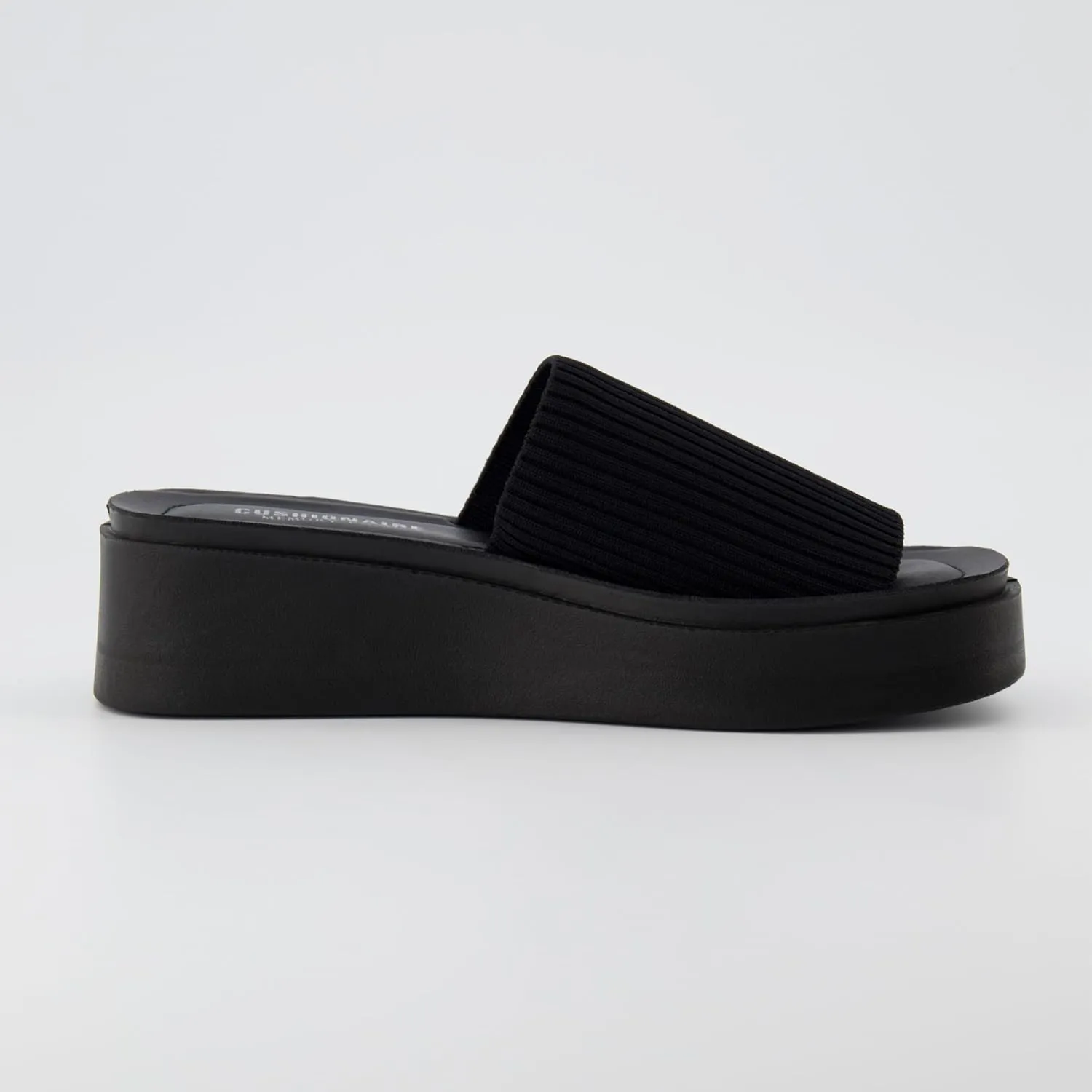 CUSHIONAIRE Women's Pim knit platform sandal with  Memory Foam