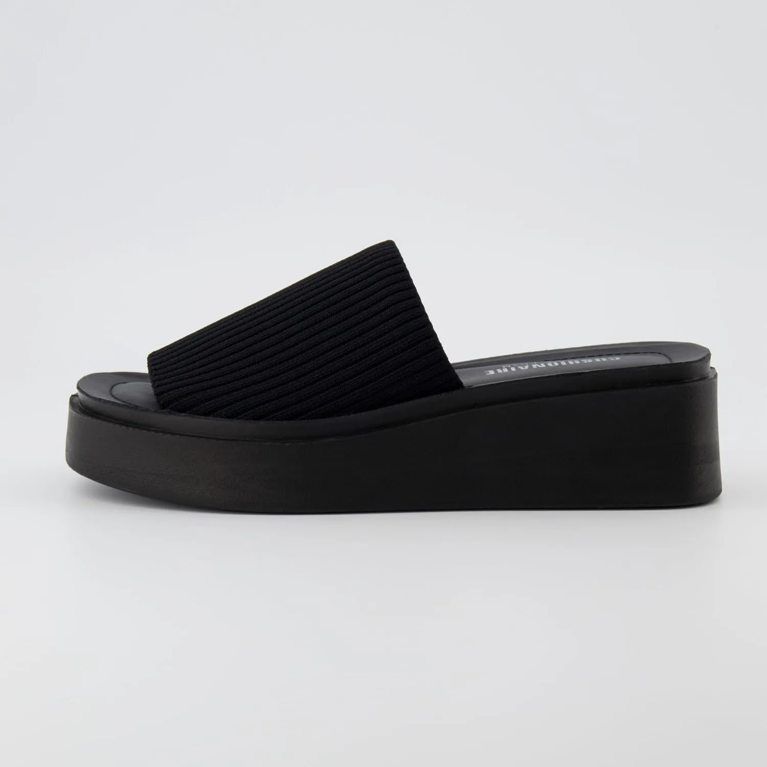 CUSHIONAIRE Women's Pim knit platform sandal with  Memory Foam