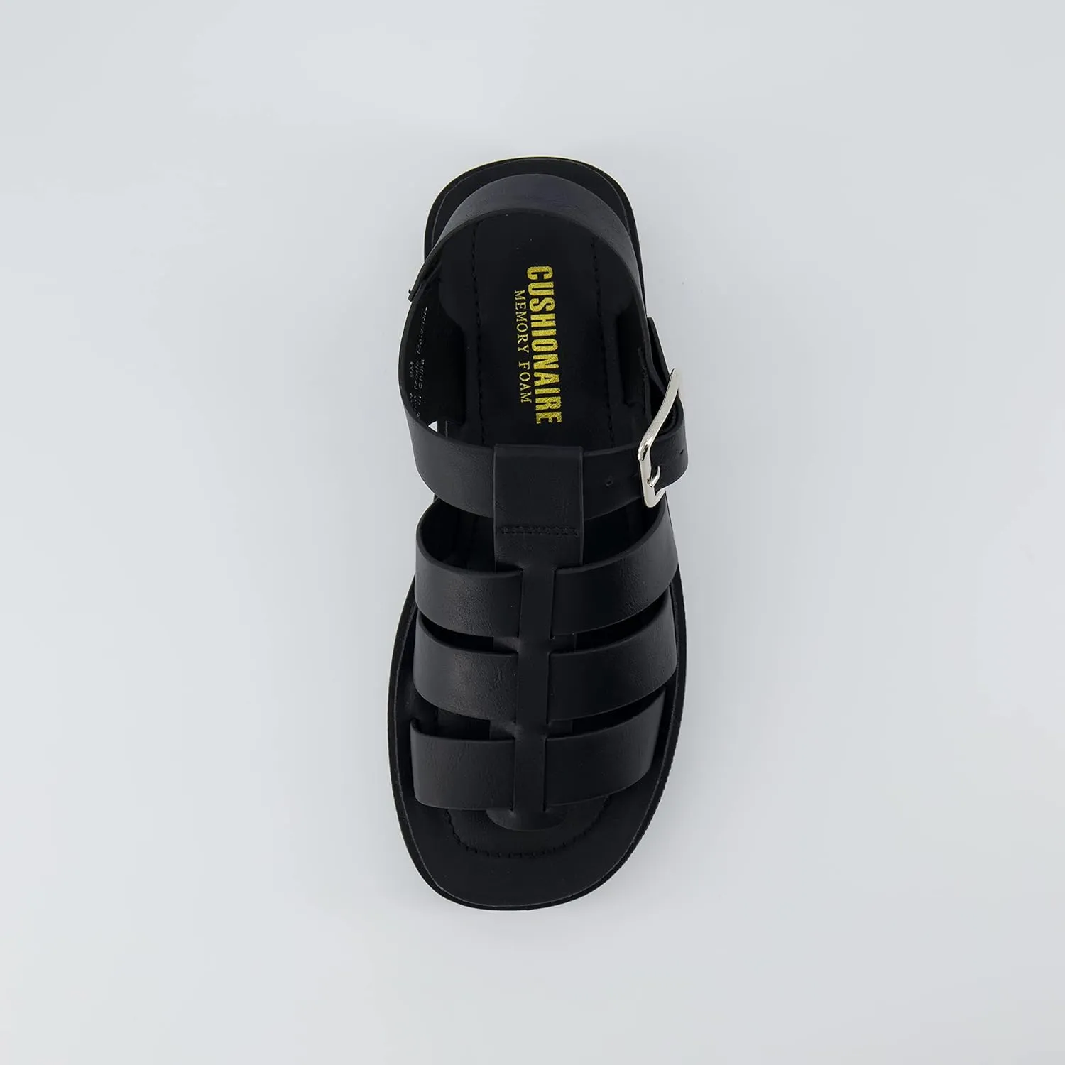 CUSHIONAIRE Women's Poppy fisherman platform sandal with  Memory Foam